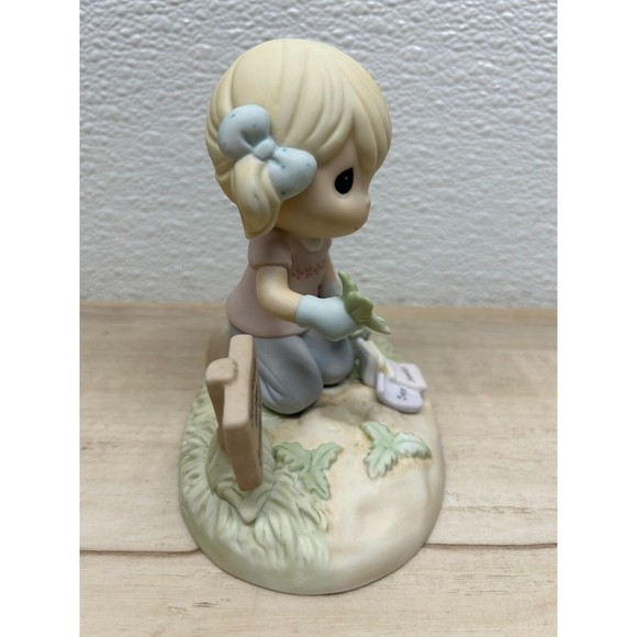 2007 Enesco Precious Moments Sow Much To Do Porcelain Figurine - Picture 5 of 15